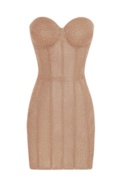 Orabelle Bronze Brilliance Drop Shiny Dress