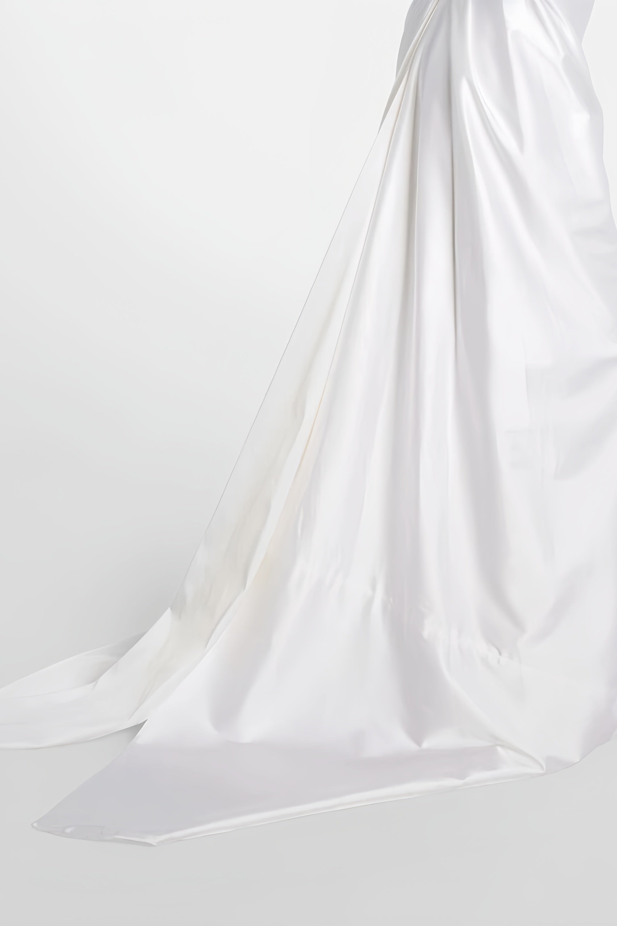 Fiona White Satin Square Neck Maxi Dress