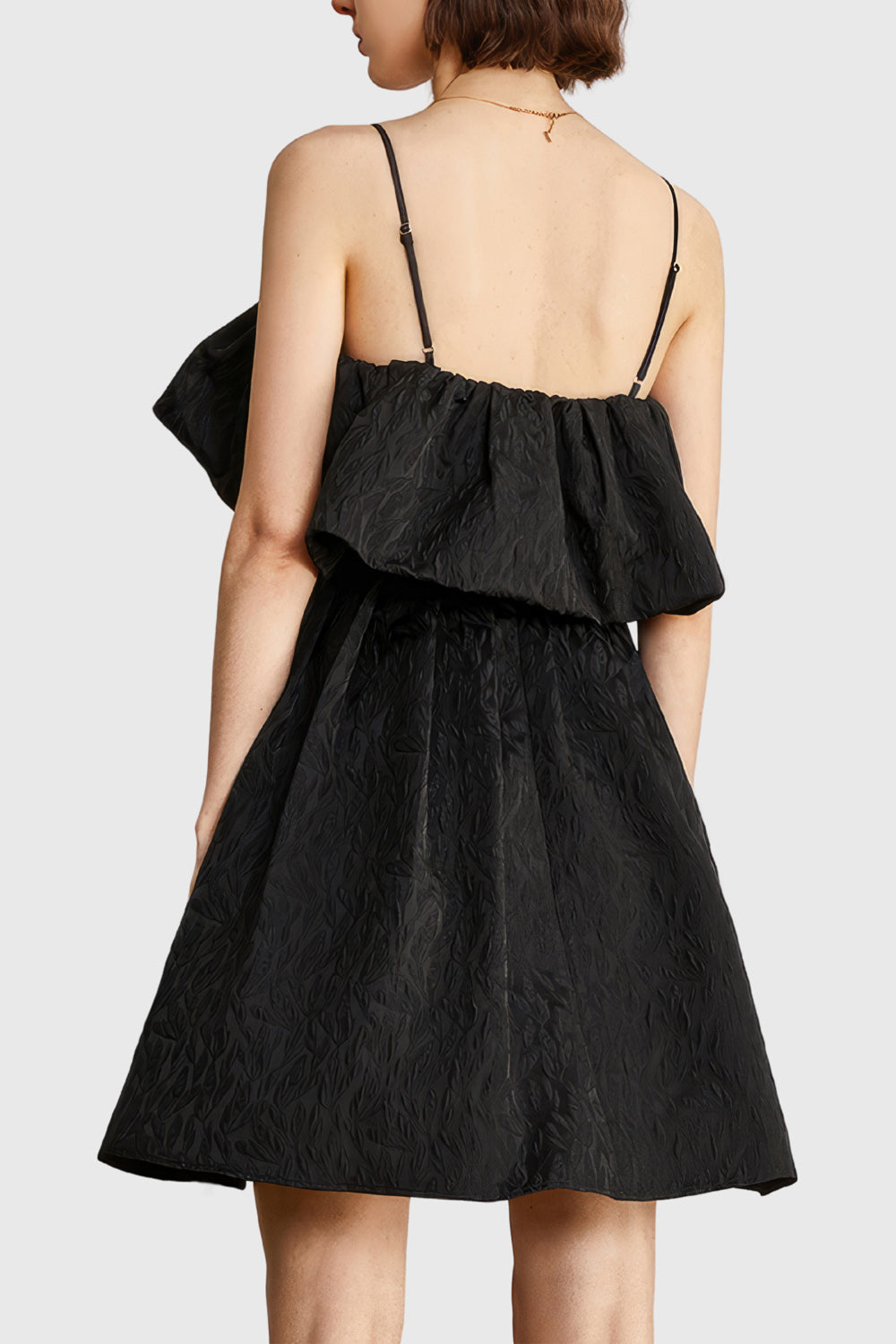 Textured Mini Dress - Black