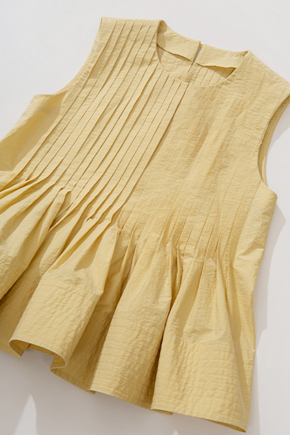 Pleated 2-Piece Set - Yellow