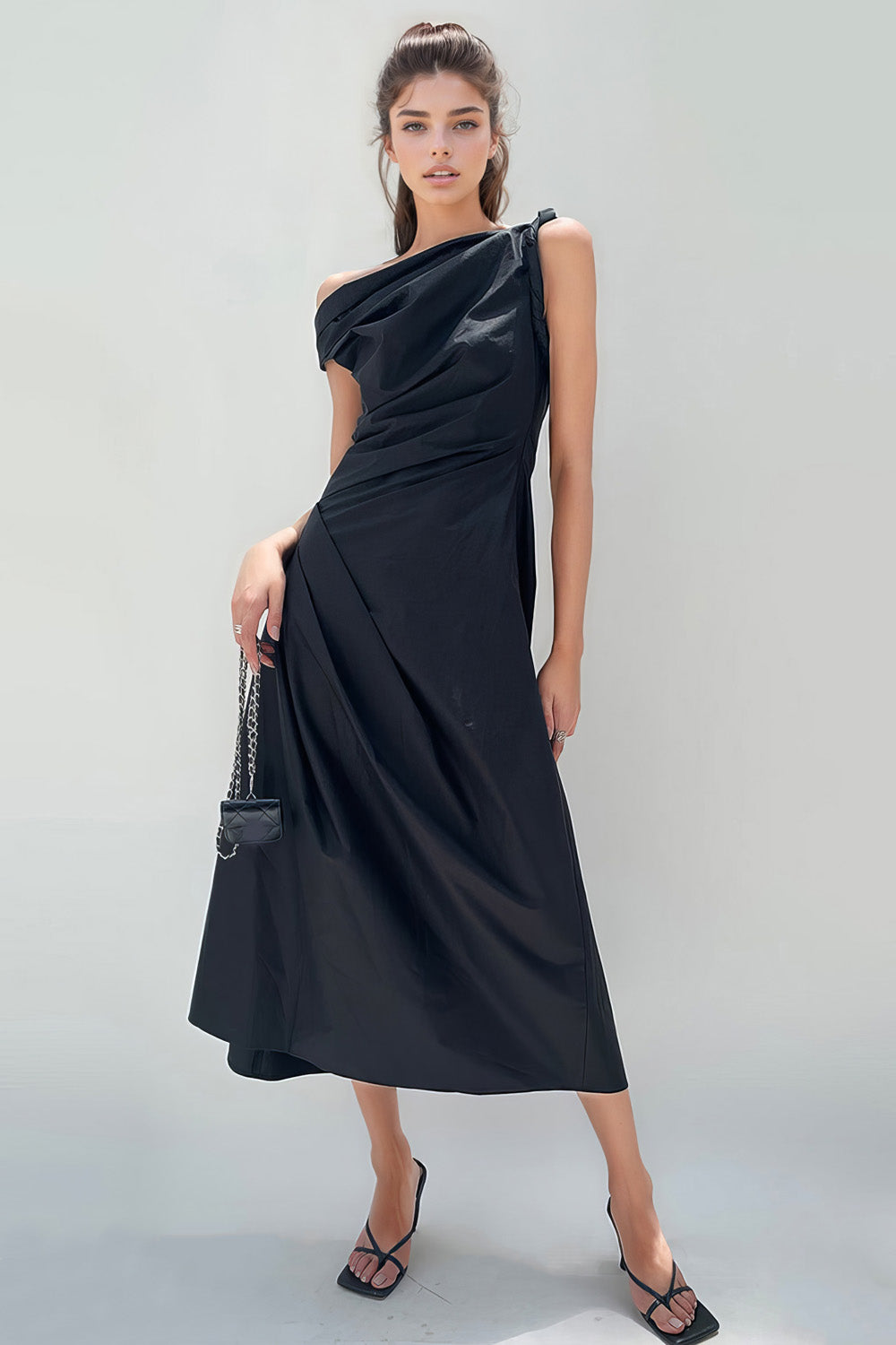 Classic Midi Dress - Black