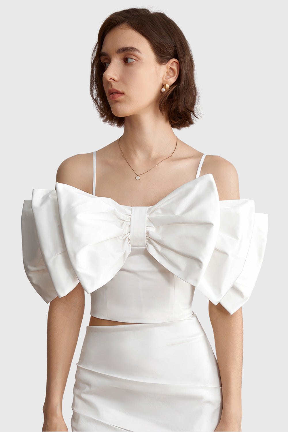 Ribbon Top - White