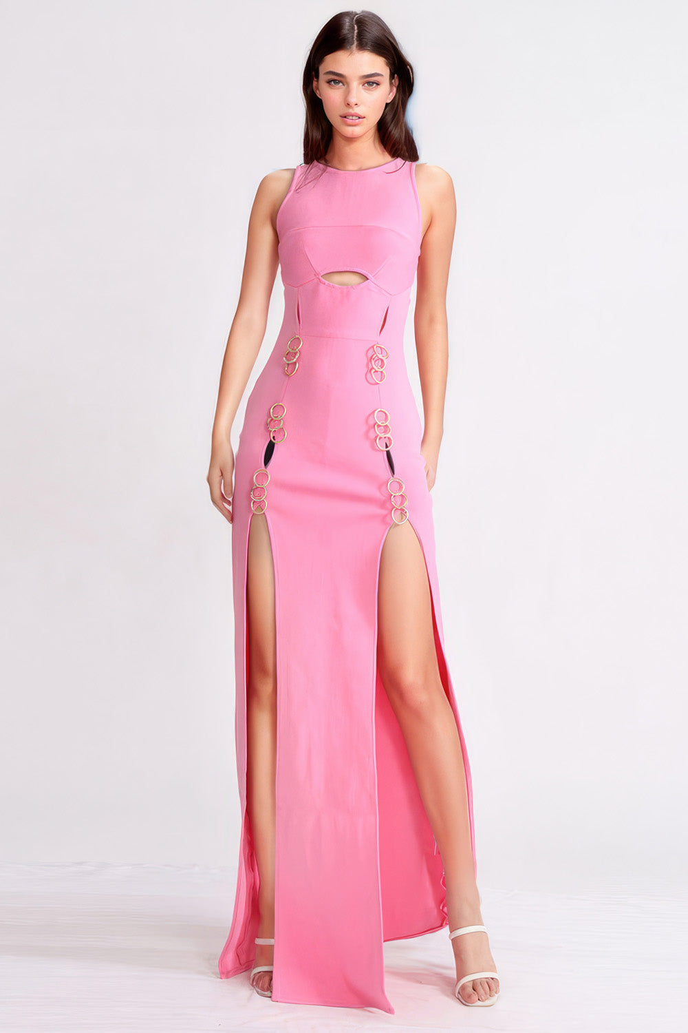 ALICE Maxi Dress with High Slits - Pink