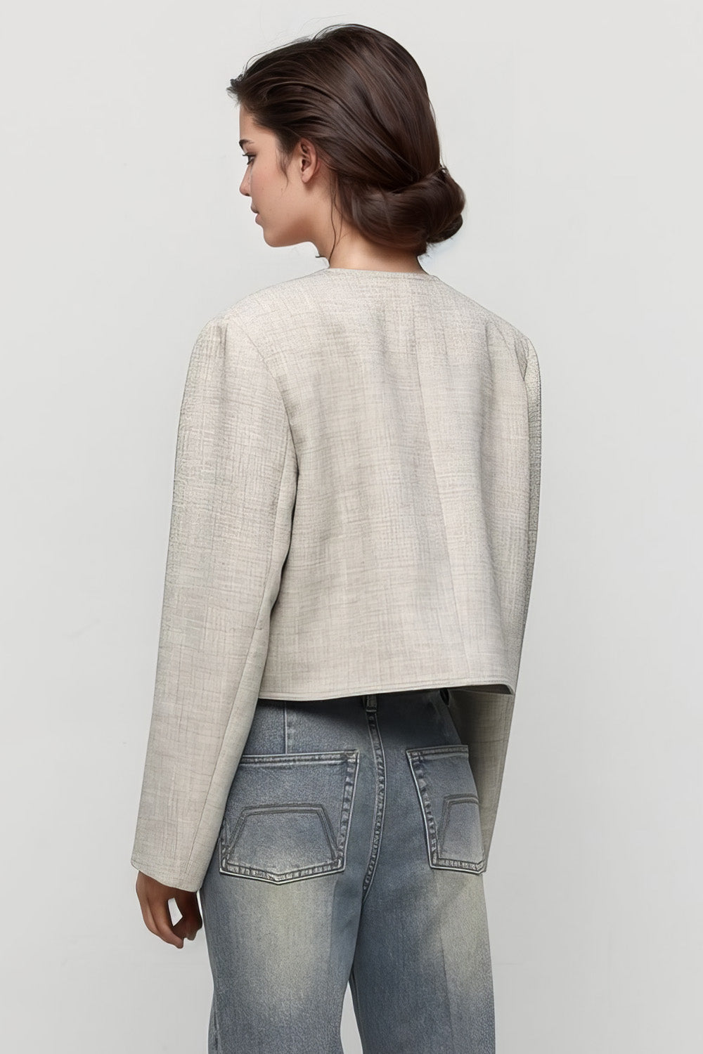 Minimalist Short Jacket - Beige