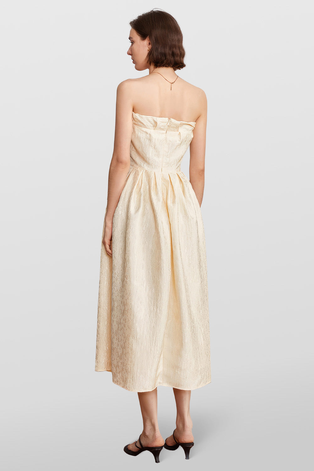 Maxi Strapless Dress - Beige