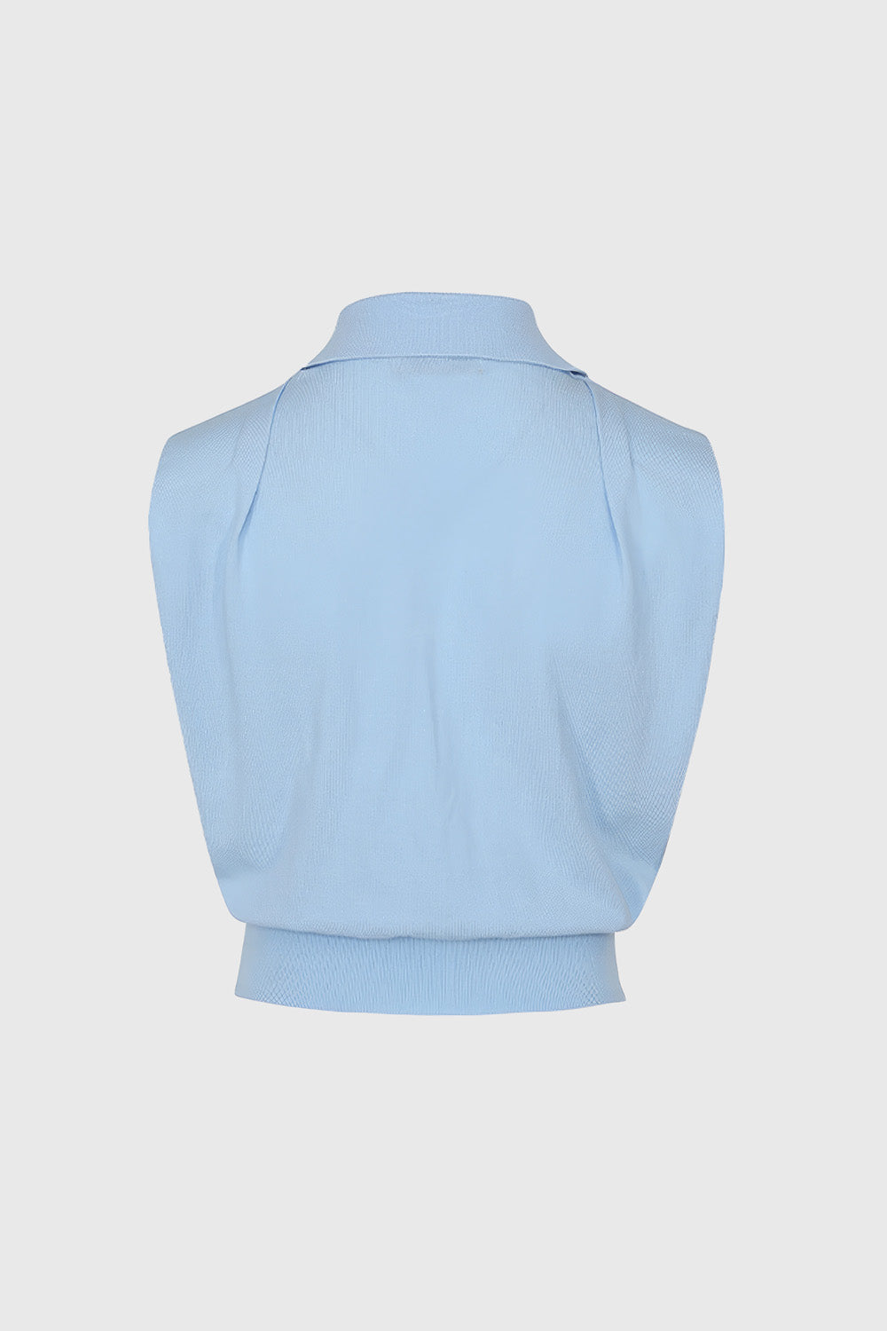 Top with Polo Collar - Blue