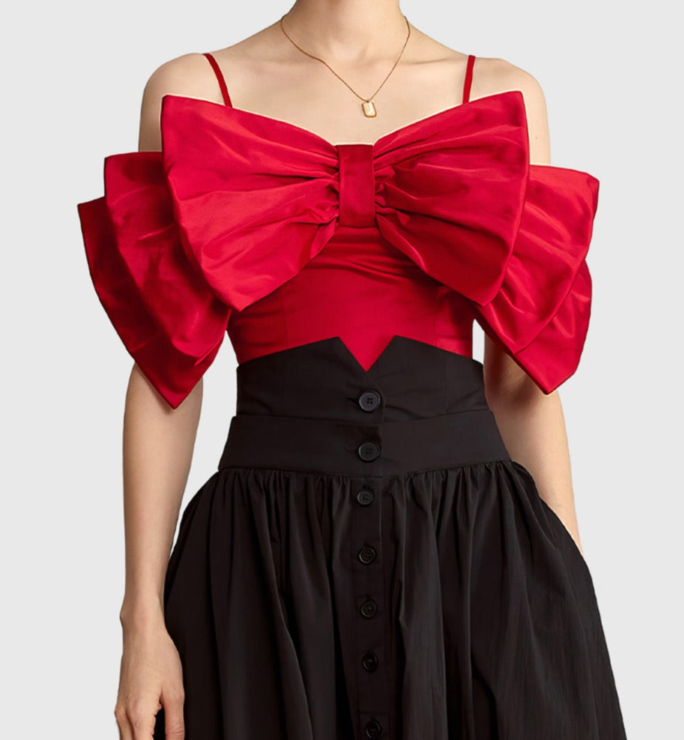 Ribbon Top - Red