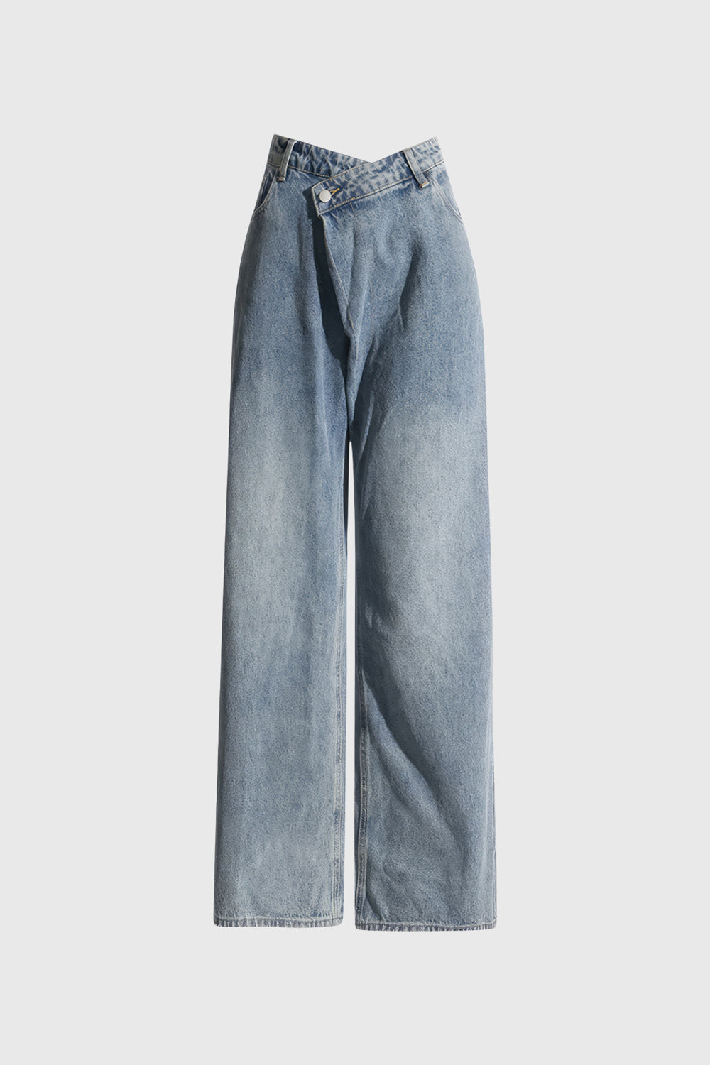 Jeans with Irregular Closure - Blue