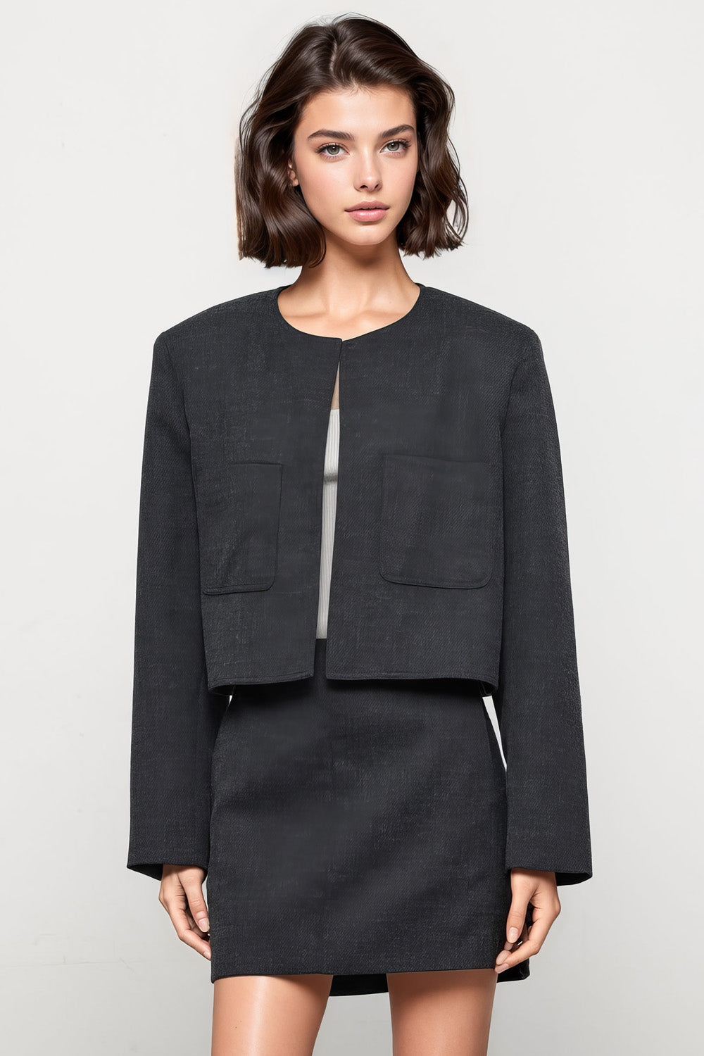 Minimalist Short Jacket - Black