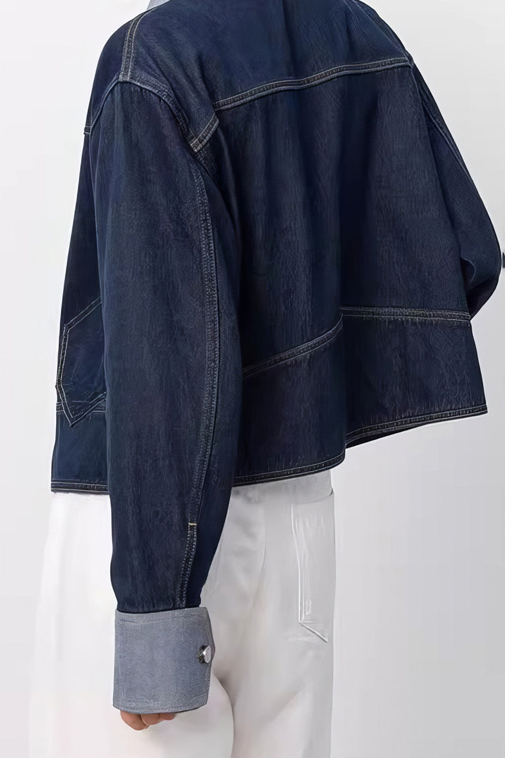 Short Denim Jacket - Dark Blue