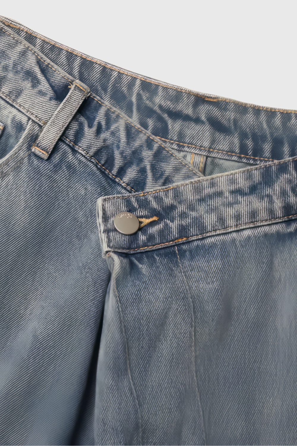 Jeans with Irregular Closure - Blue