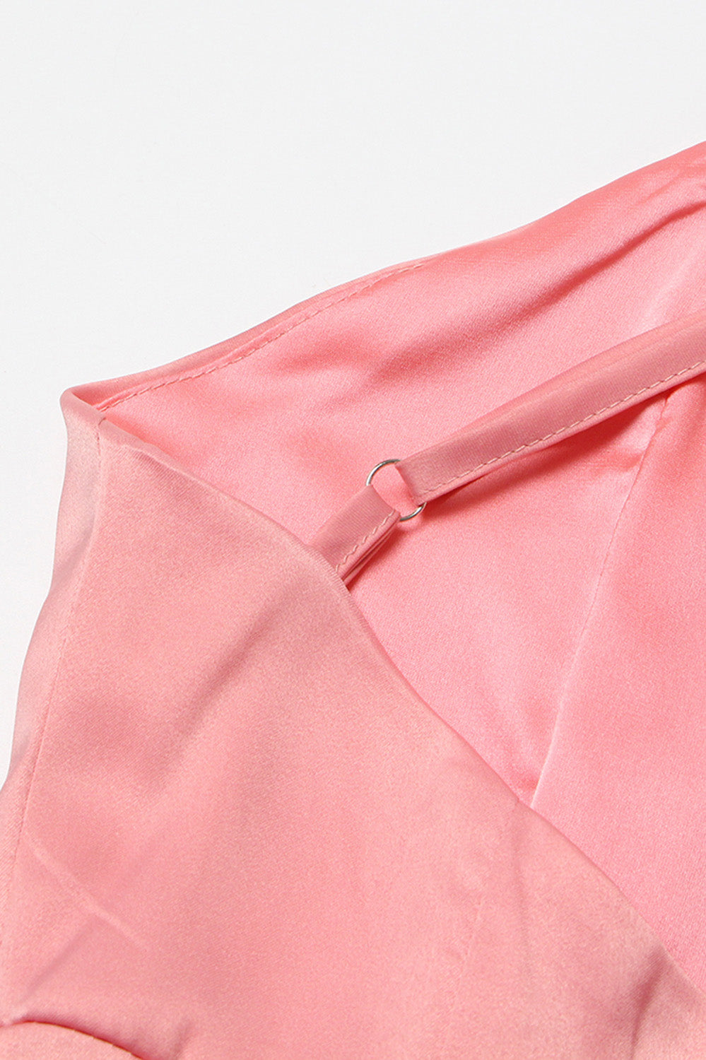 Mini Dress with Detail at Hem - Pink