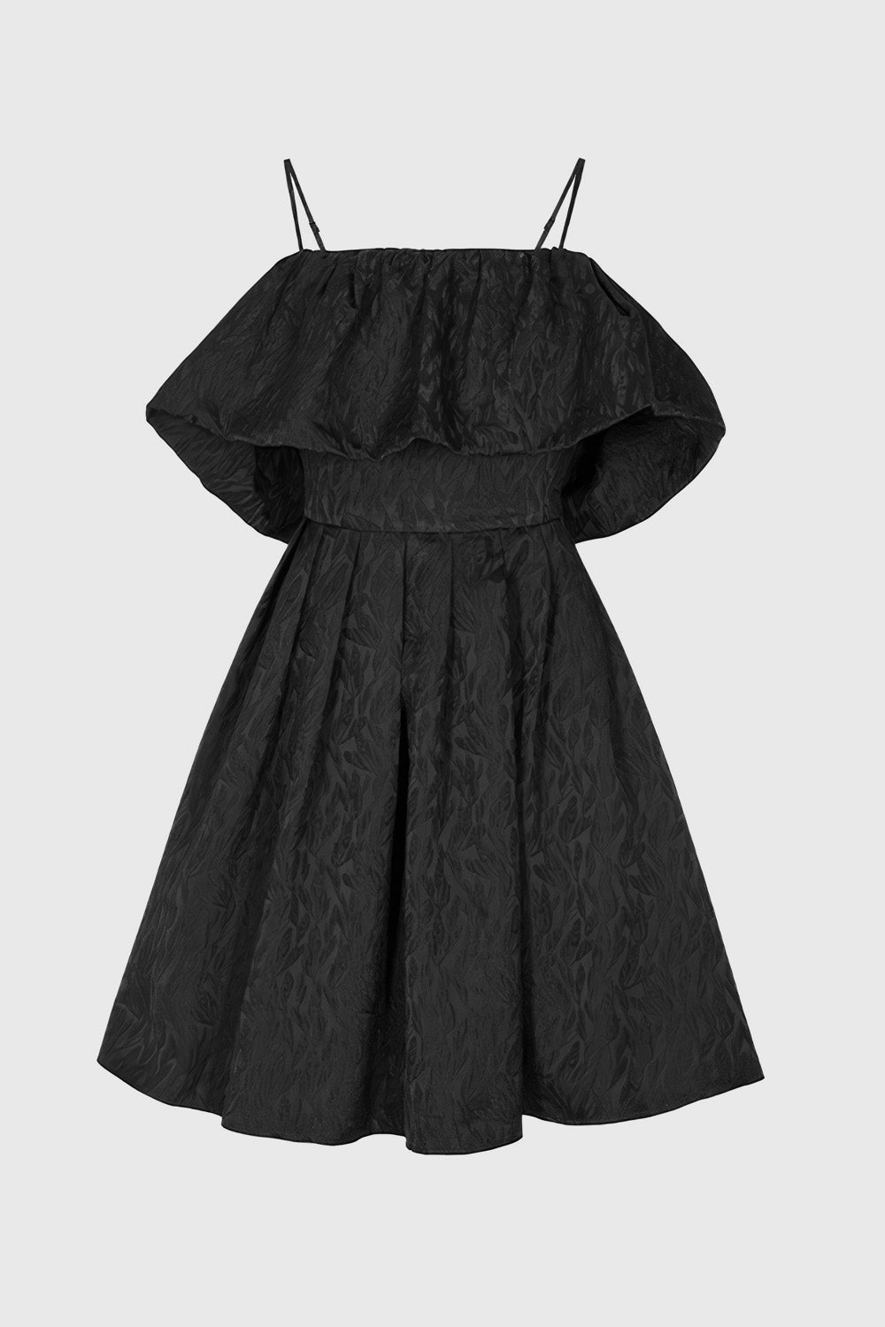 Textured Mini Dress - Black