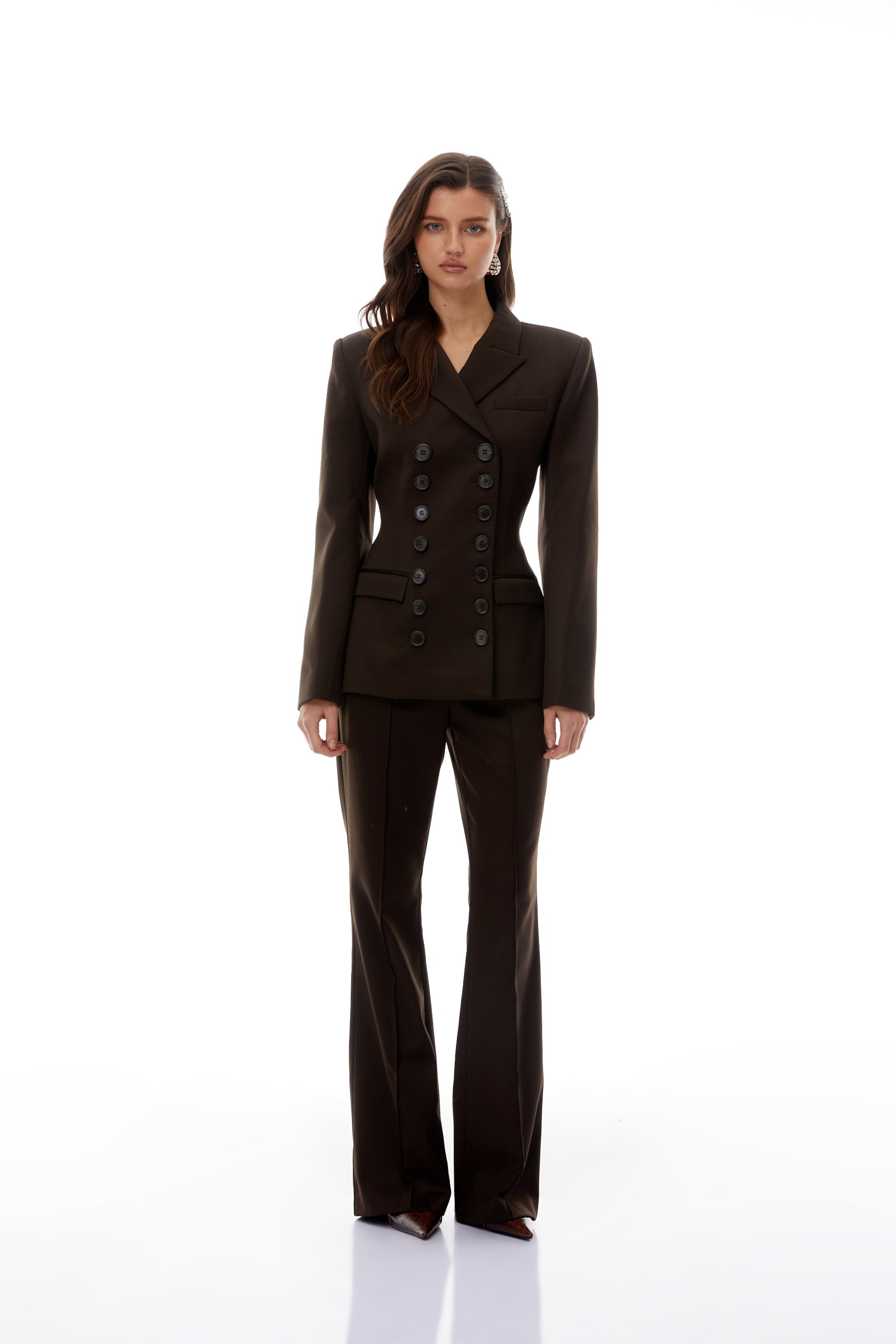 Paolo Brown Double-Breasted Blazer & Trousers Set (Final Sale)