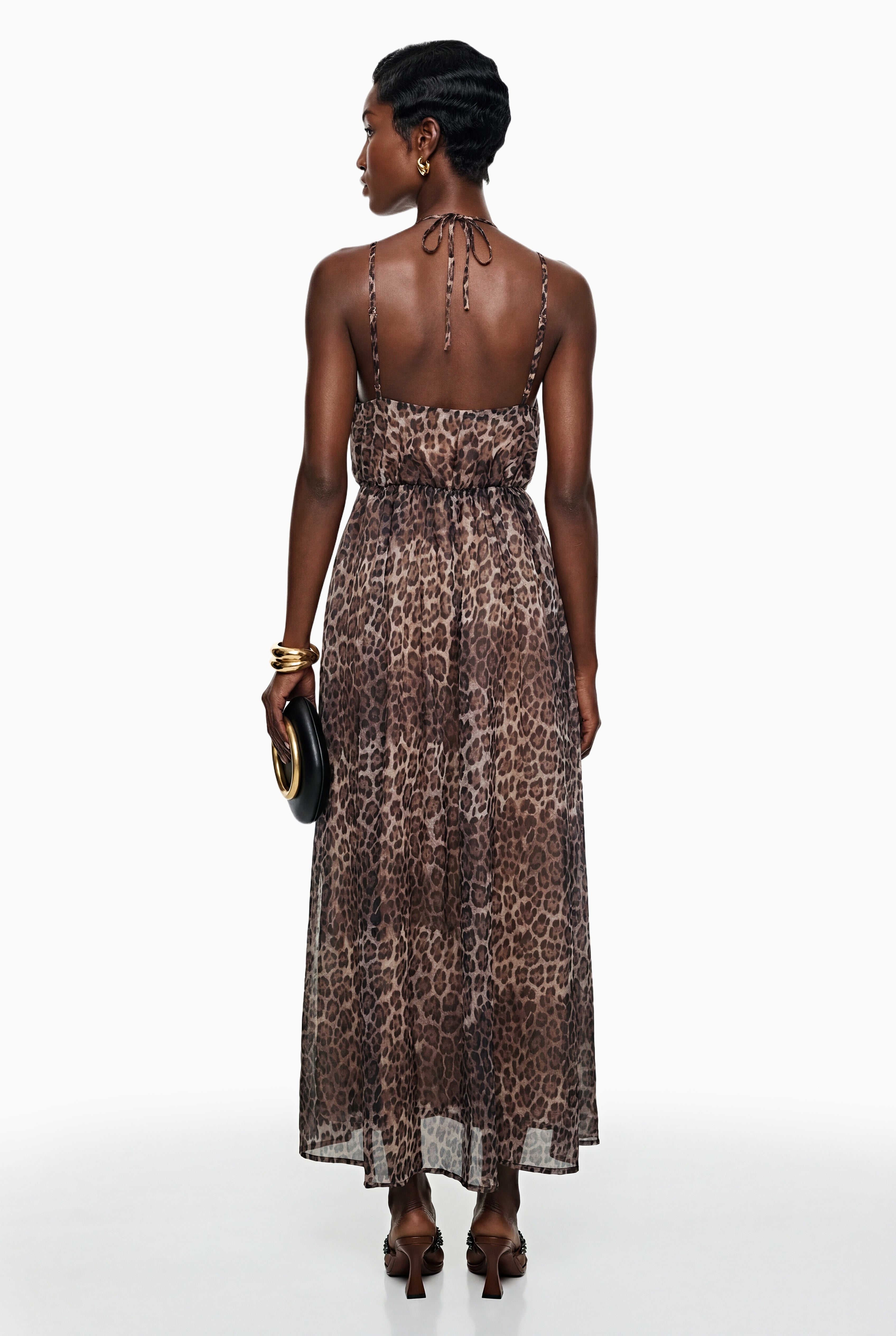 Peregrine Brown Leopard Print Maxi Dress