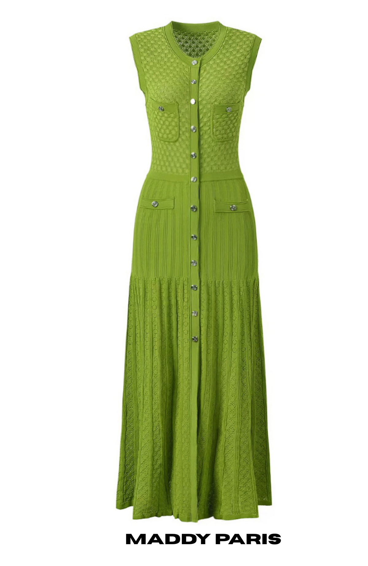 green lurex dress self-portrait - Khaki Lurex Knit Maxi Dress
