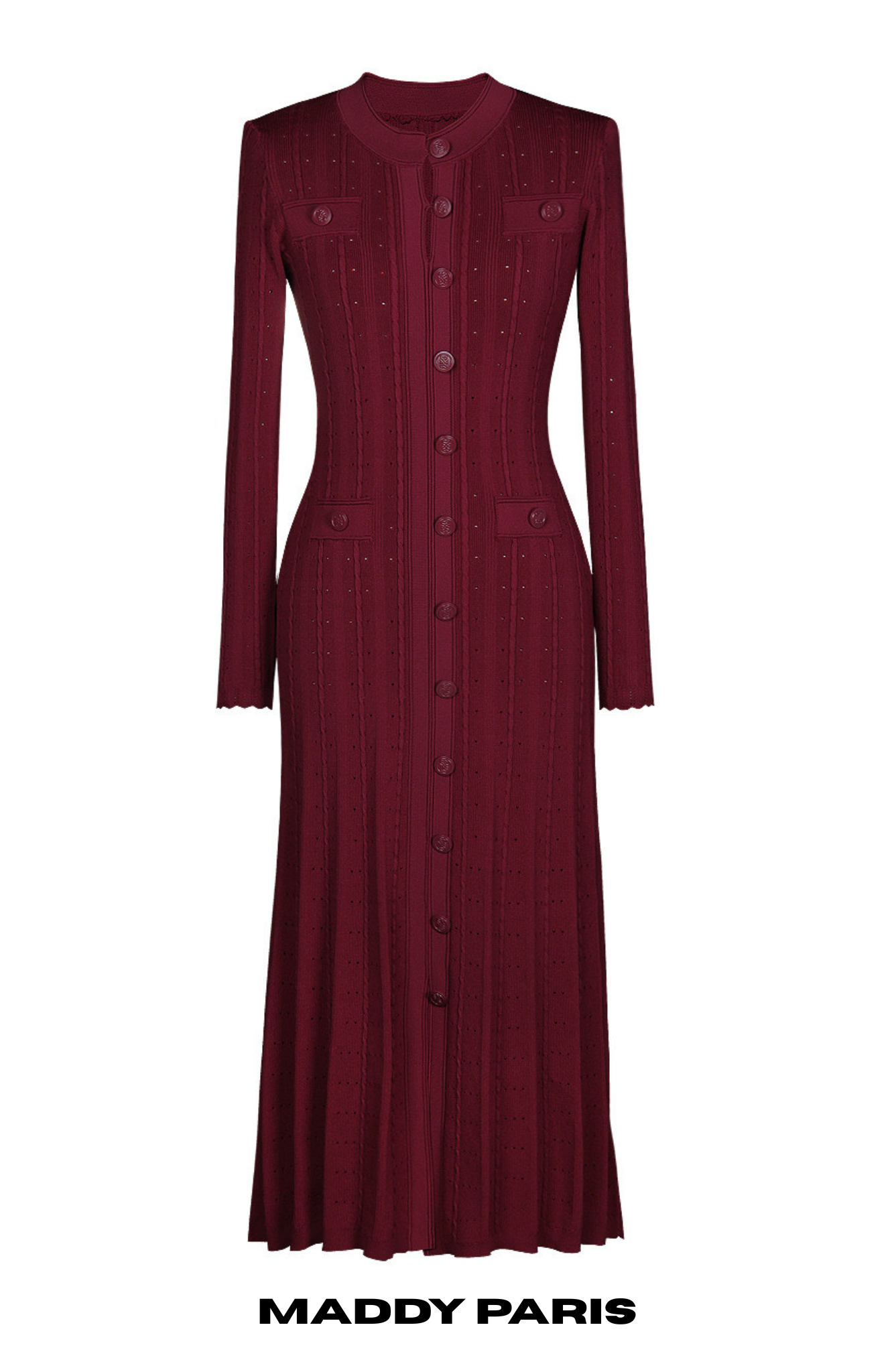 GISELLE CREPE MIDI DRESS - BLACK