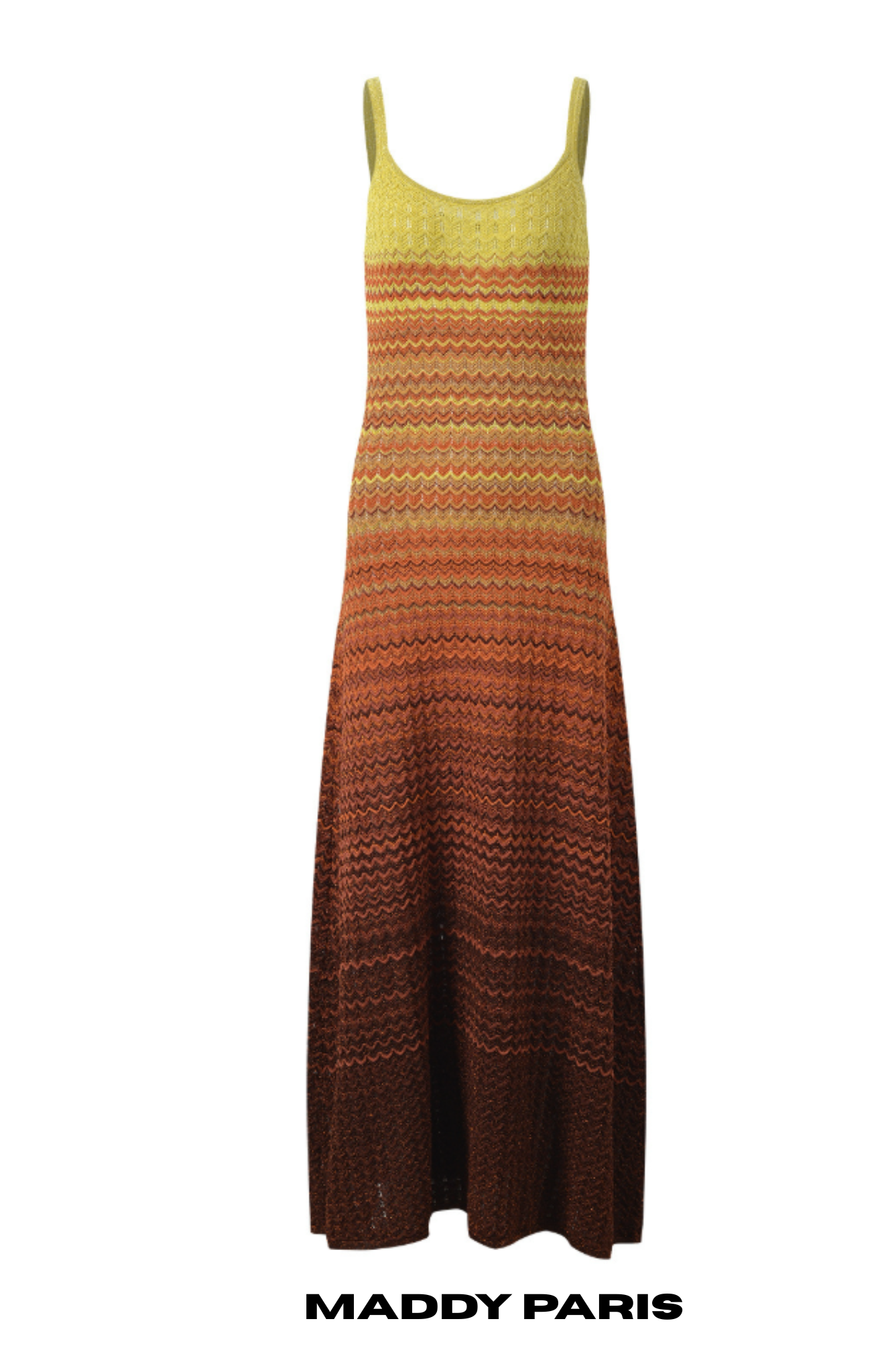 SANDRO  Gradient Knitted Maxi Dress sunset