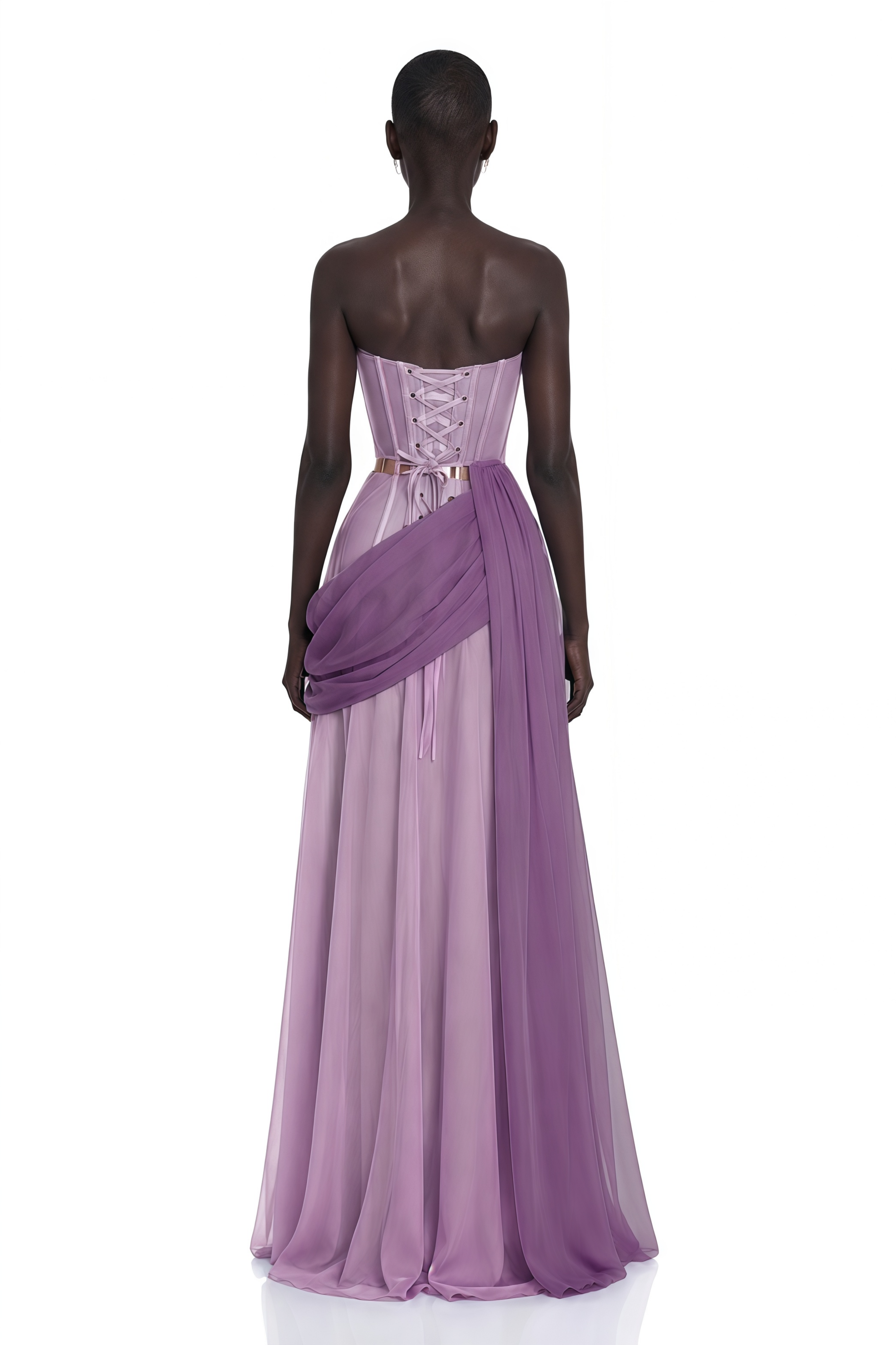 Quin Purple Off Shoulder Ruched Maxi Dress