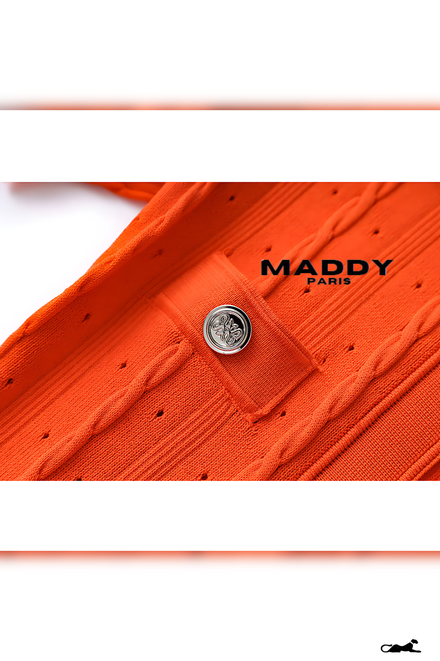 SANDRO ROMA KNIT MIDI DRESS - ORANGE