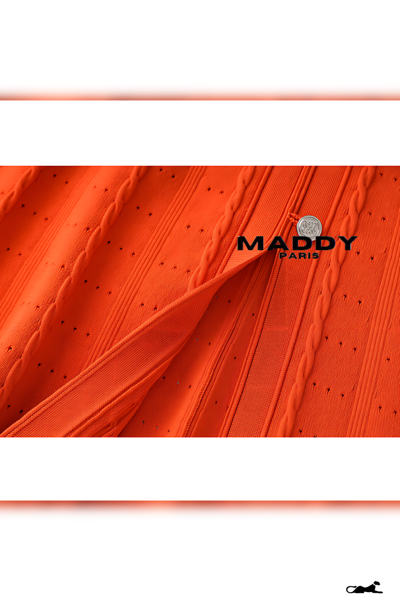 SANDRO ROMA KNIT MIDI DRESS - ORANGE