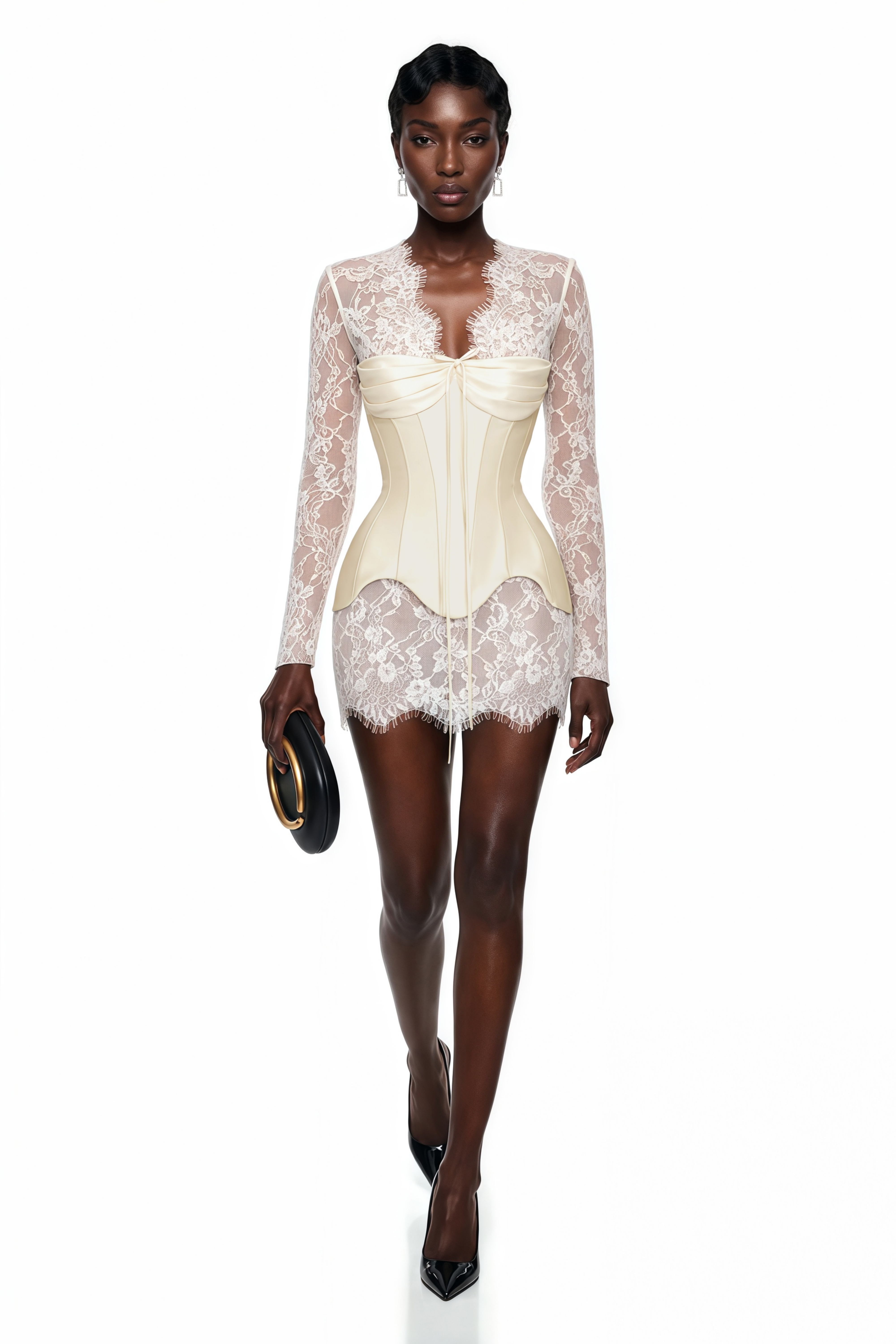 lace up back floral dress Floral Print Chiffon Lace Up Back Column Dress with Ruching missy / 4 / mulberry main image 1
