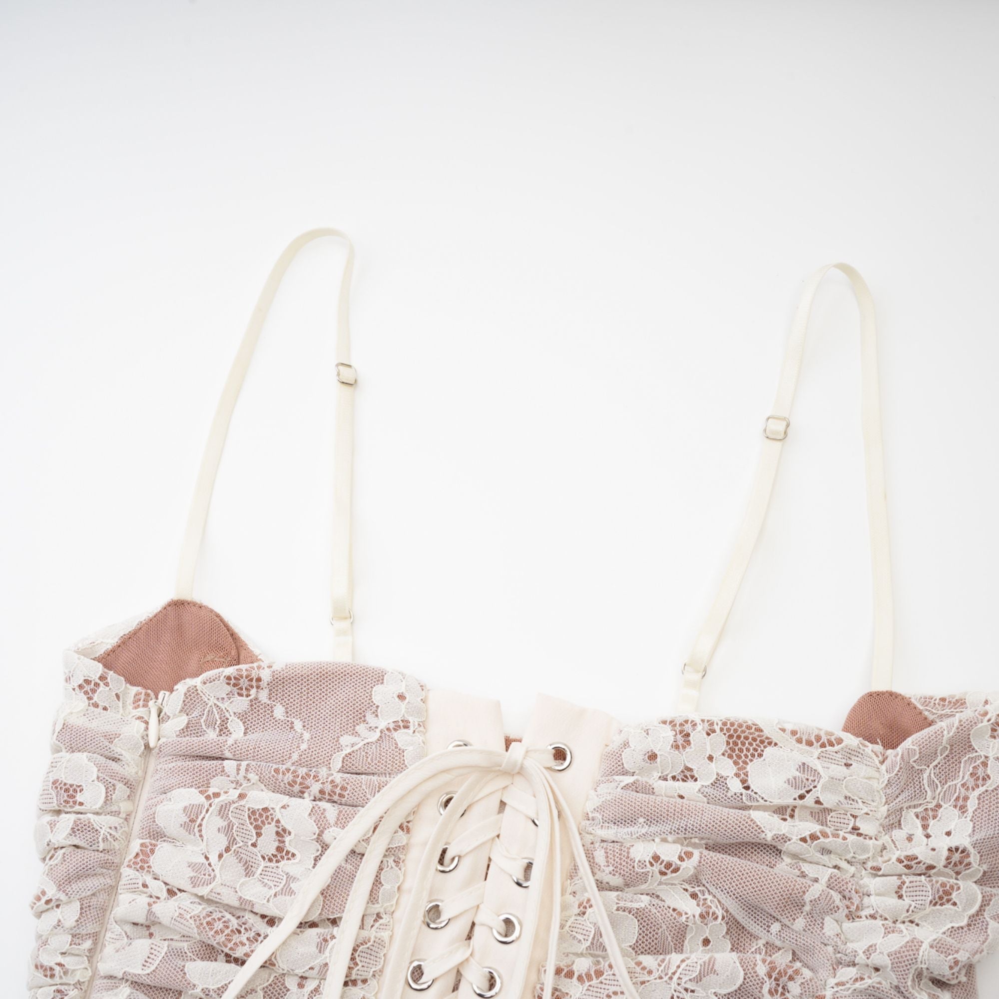 Valérie white floral lace mesh maxi dress (Final Sale-US Only)