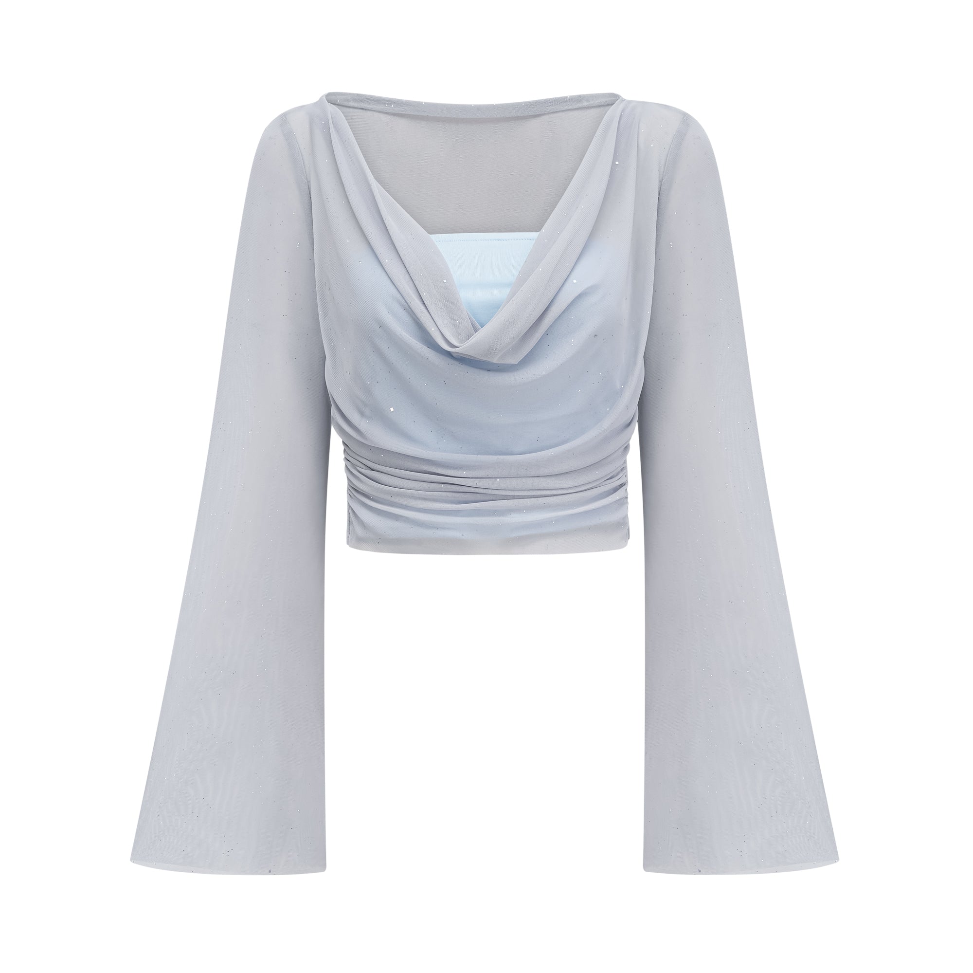 Paulette semi-sheer top & skirt matching set (Final Sale-US Only)
