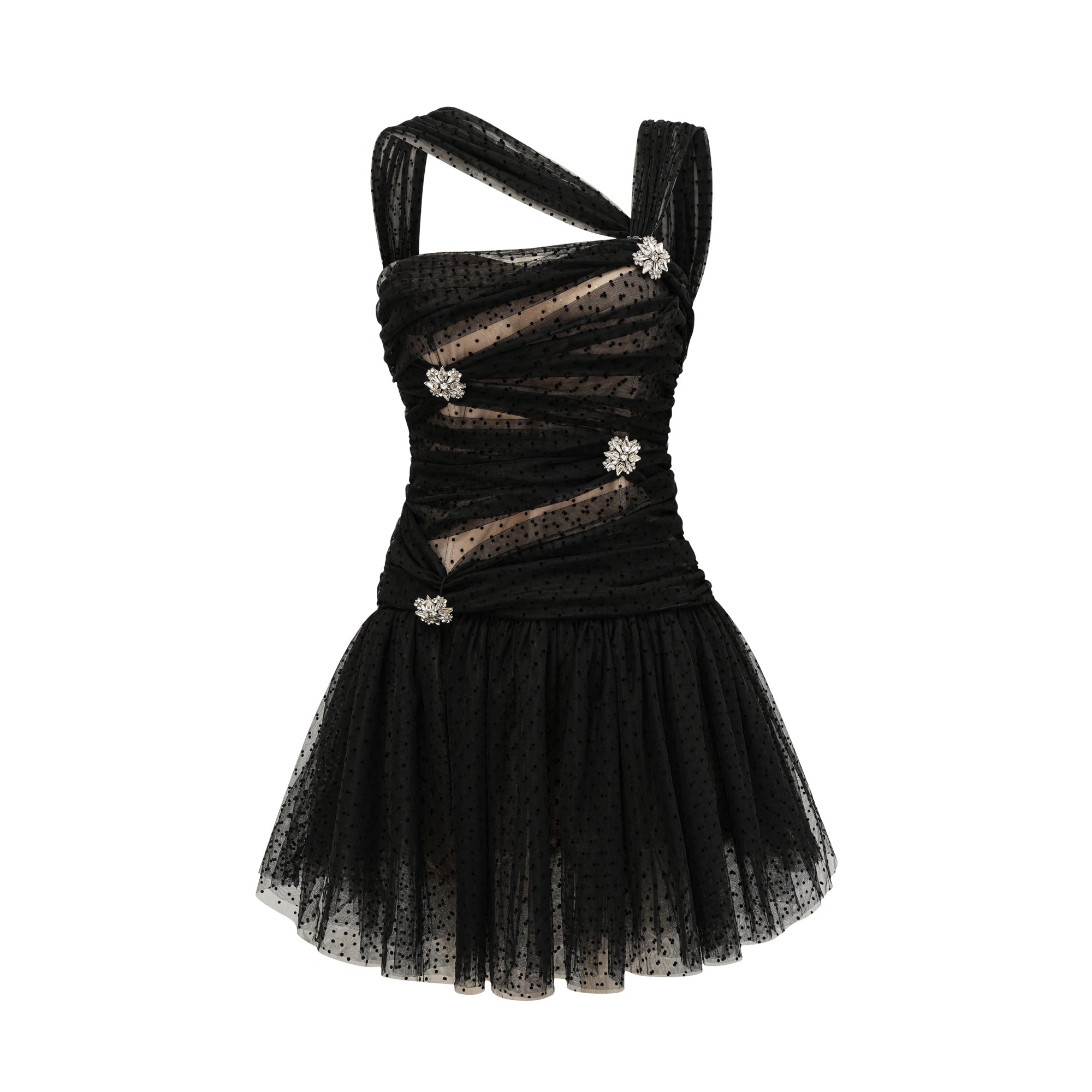Hameda polka-dot tulle mini dress (US Only)
