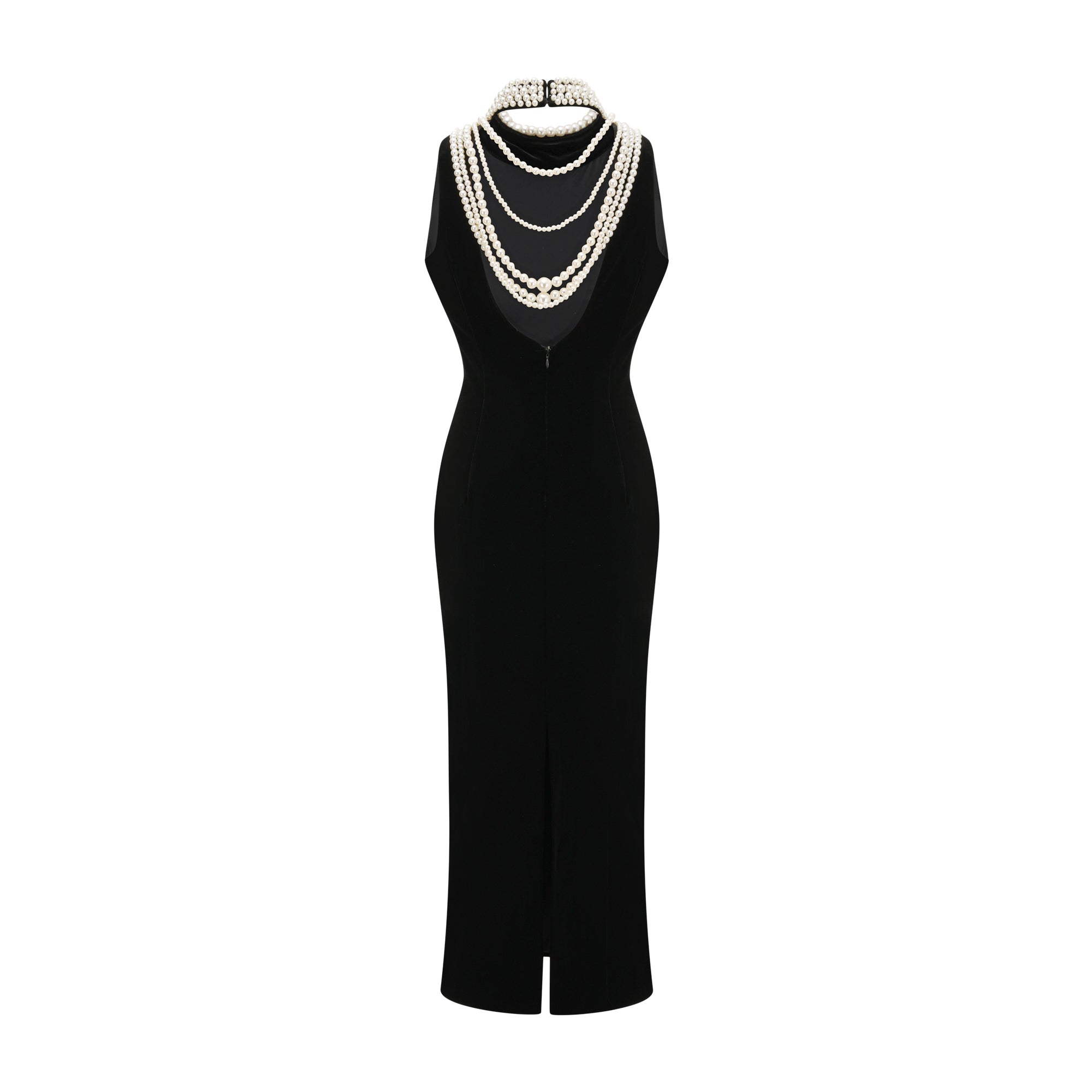 Lucena faux pearl-embellished velvet dress (Final Sale-US Only)