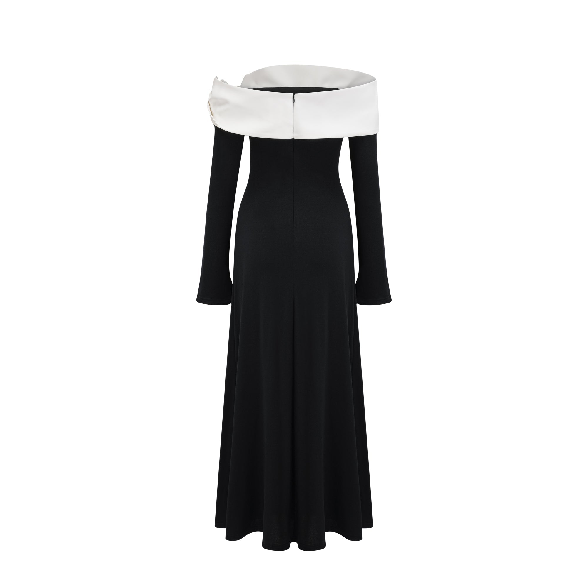 Éliane long-sleeved asymmetrical maxi dress (US Only)