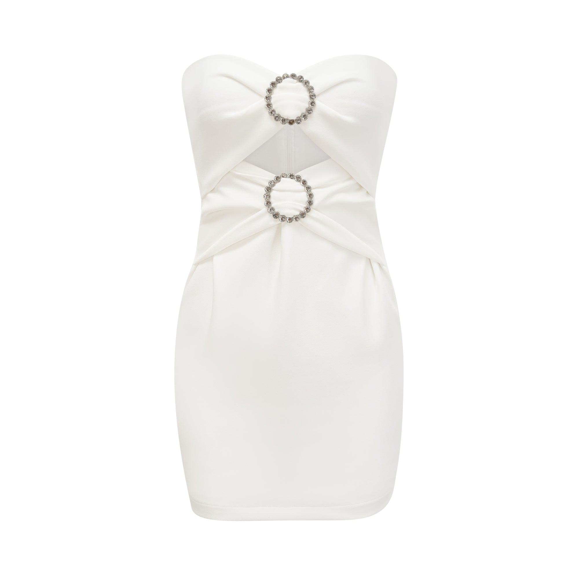Melina bow-detail crystal mini dress
