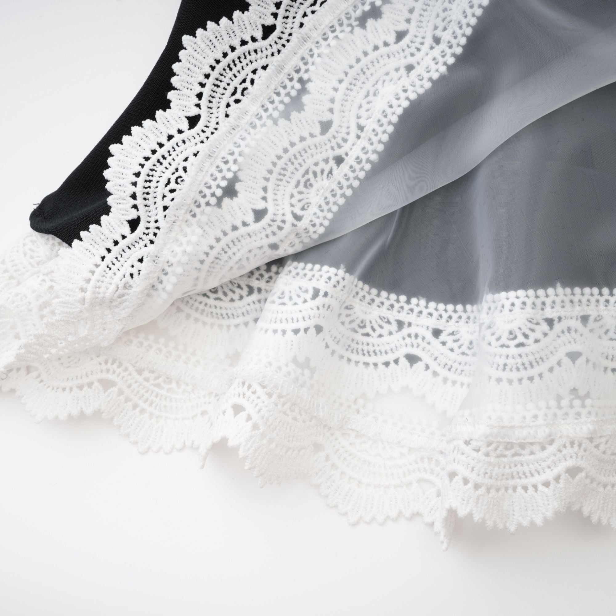 Delphine lace-trim mermaid dress
