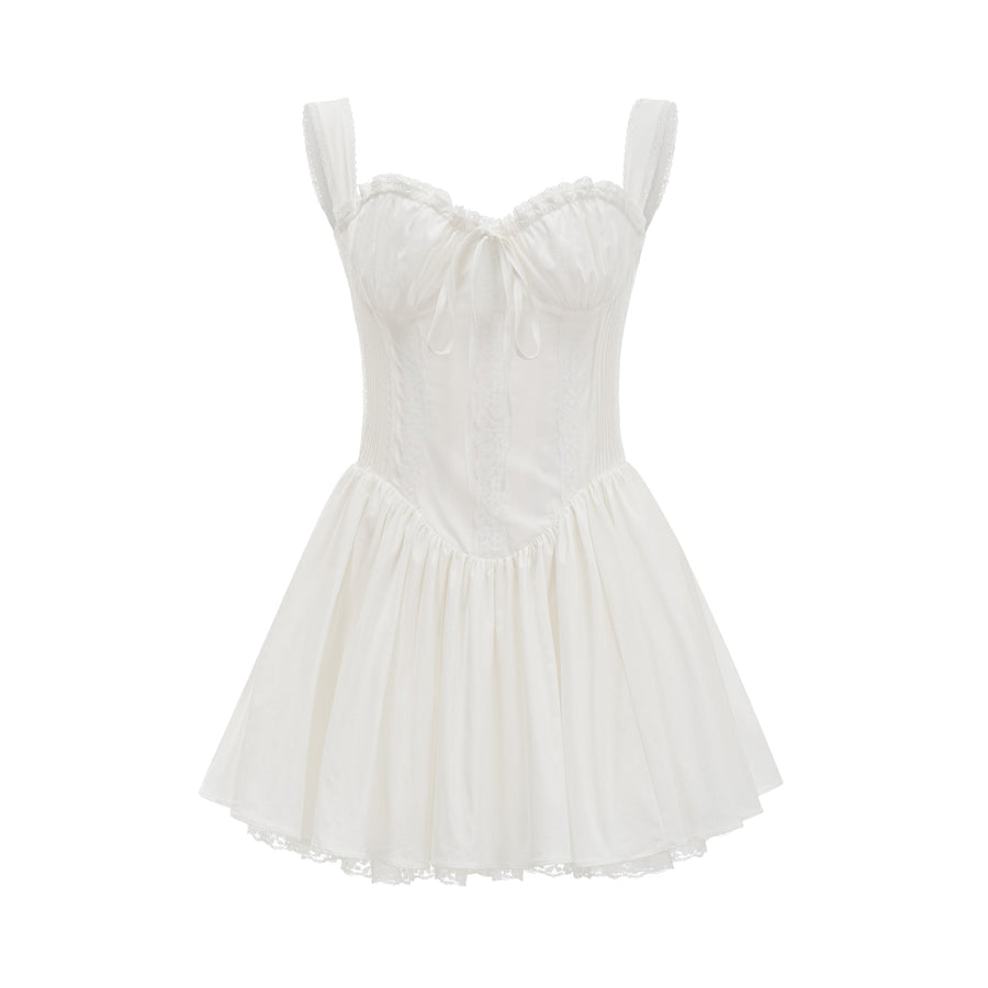 Camille white corset mini dress