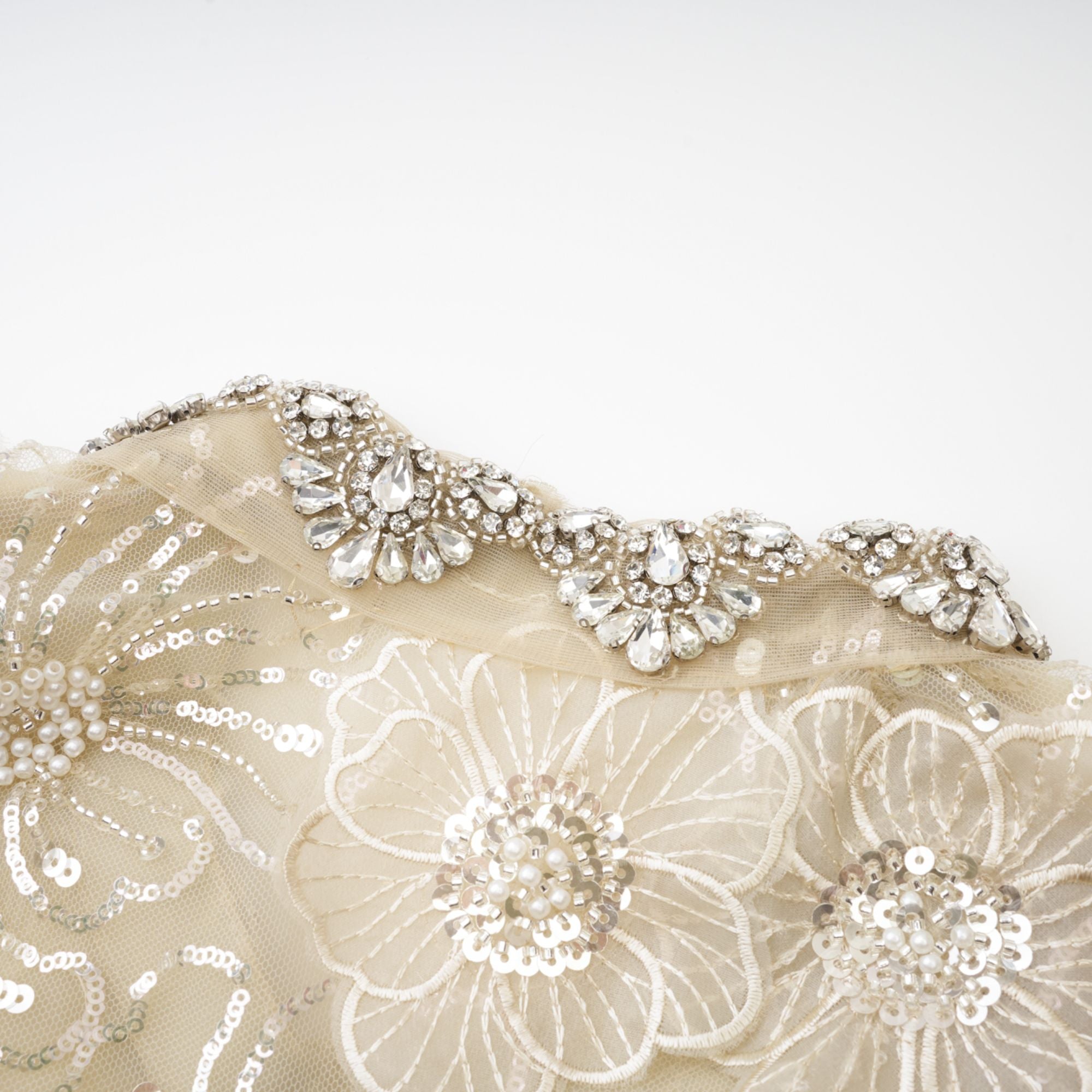Liane semi-sheer flower beaded organza light luxury jacket (Final Sale-US Only)