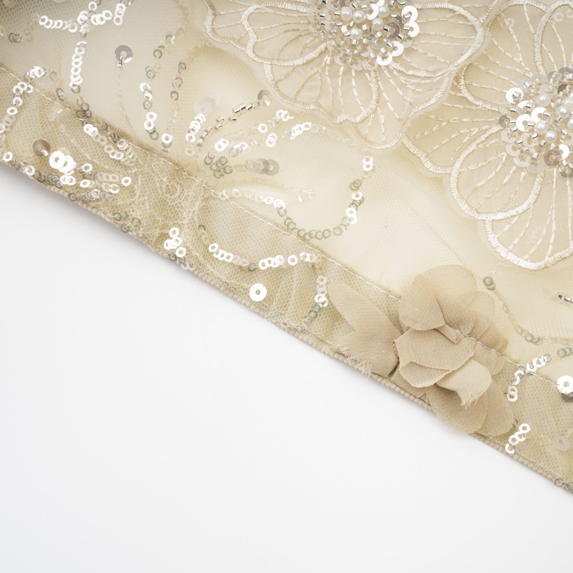 Liane semi-sheer flower beaded organza light luxury jacket (Final Sale-US Only)