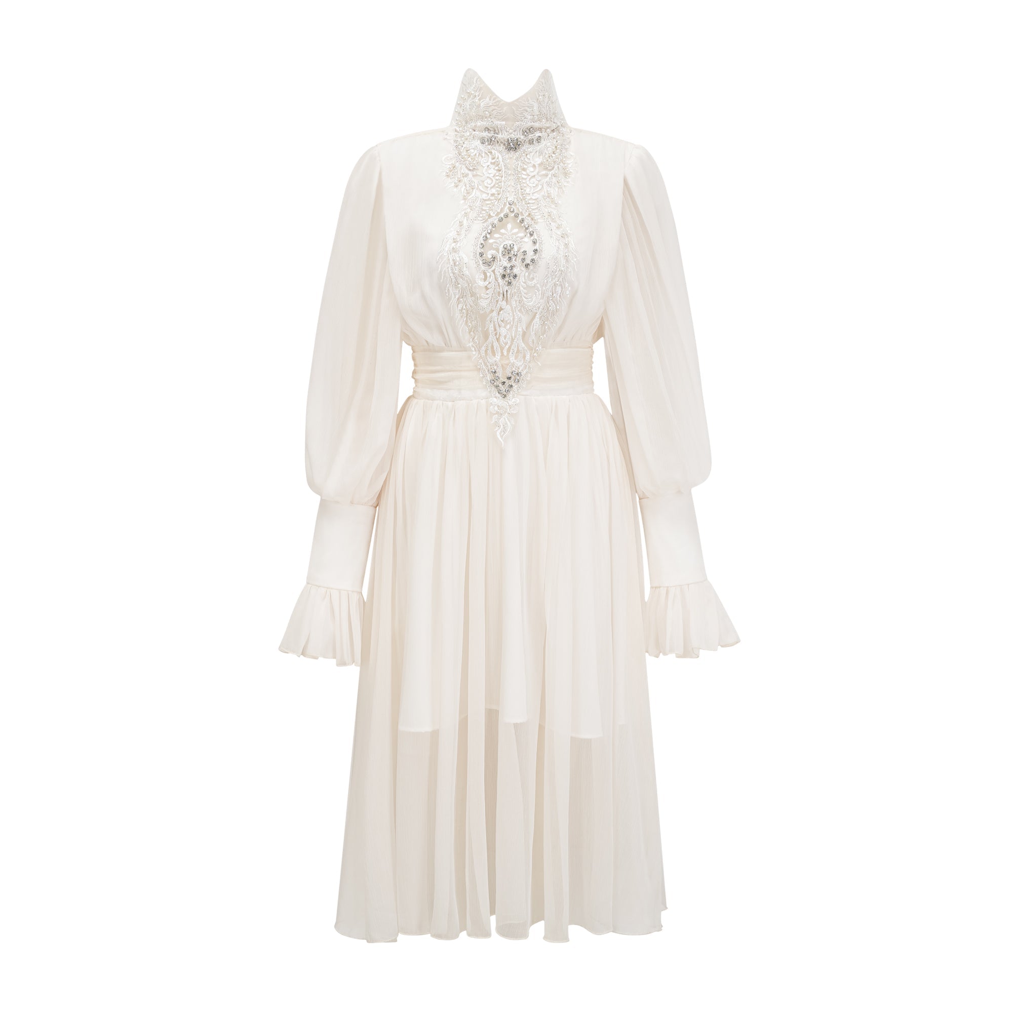Mirage lace-detail embellished dress