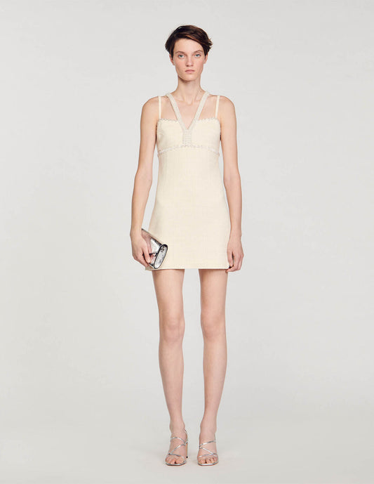 SANDRO  Short Beaded Dress