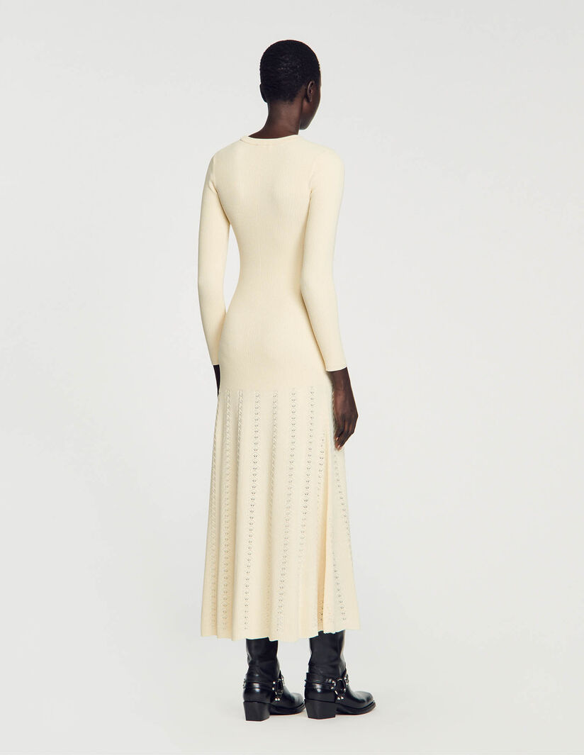 SANDRO Knit midi dress