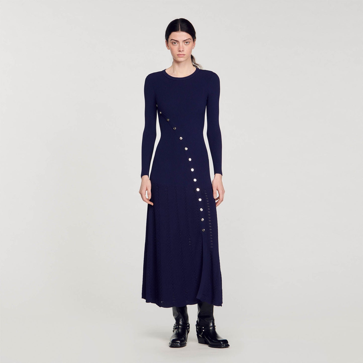 SANDRO  Knit Midi Dress