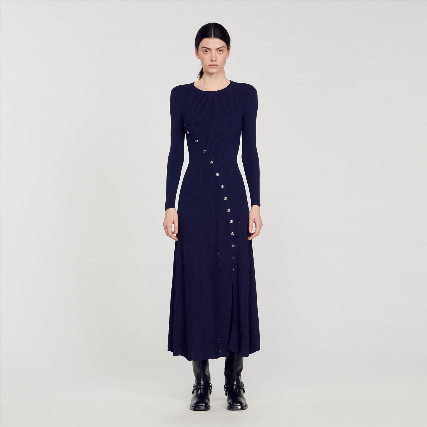 SANDRO  Knit Midi Dress