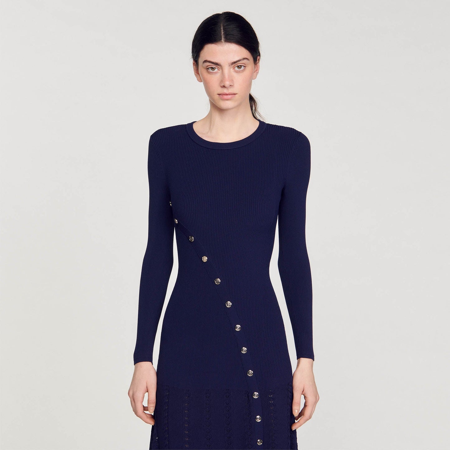 SANDRO  Knit Midi Dress