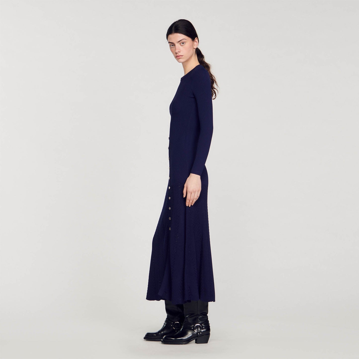 SANDRO  Knit Midi Dress