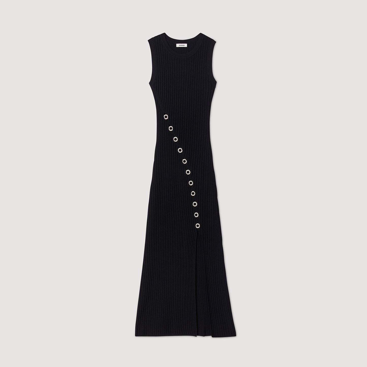 SANDRO  Maxi dress with rhinestone jewellery