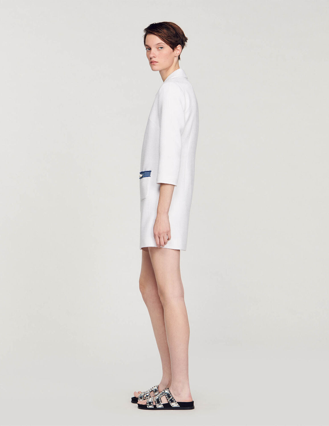 SANDRO  Long-Sleeved Short Tweed Dress