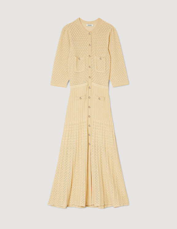 SANDRO knit midi dress