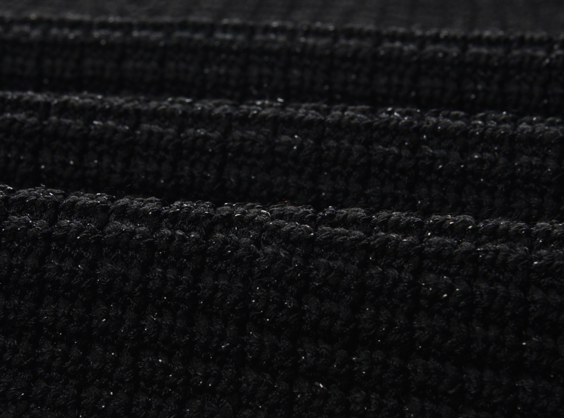 Black Pearl Trim Knit Midi Dress