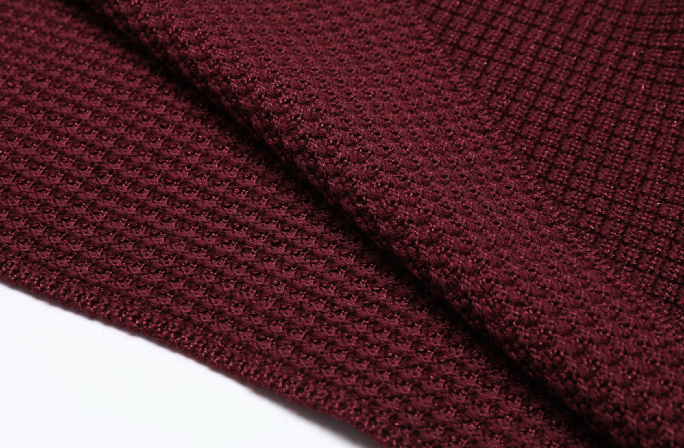 Burgundy Pearl Trim Knit Midi Dress