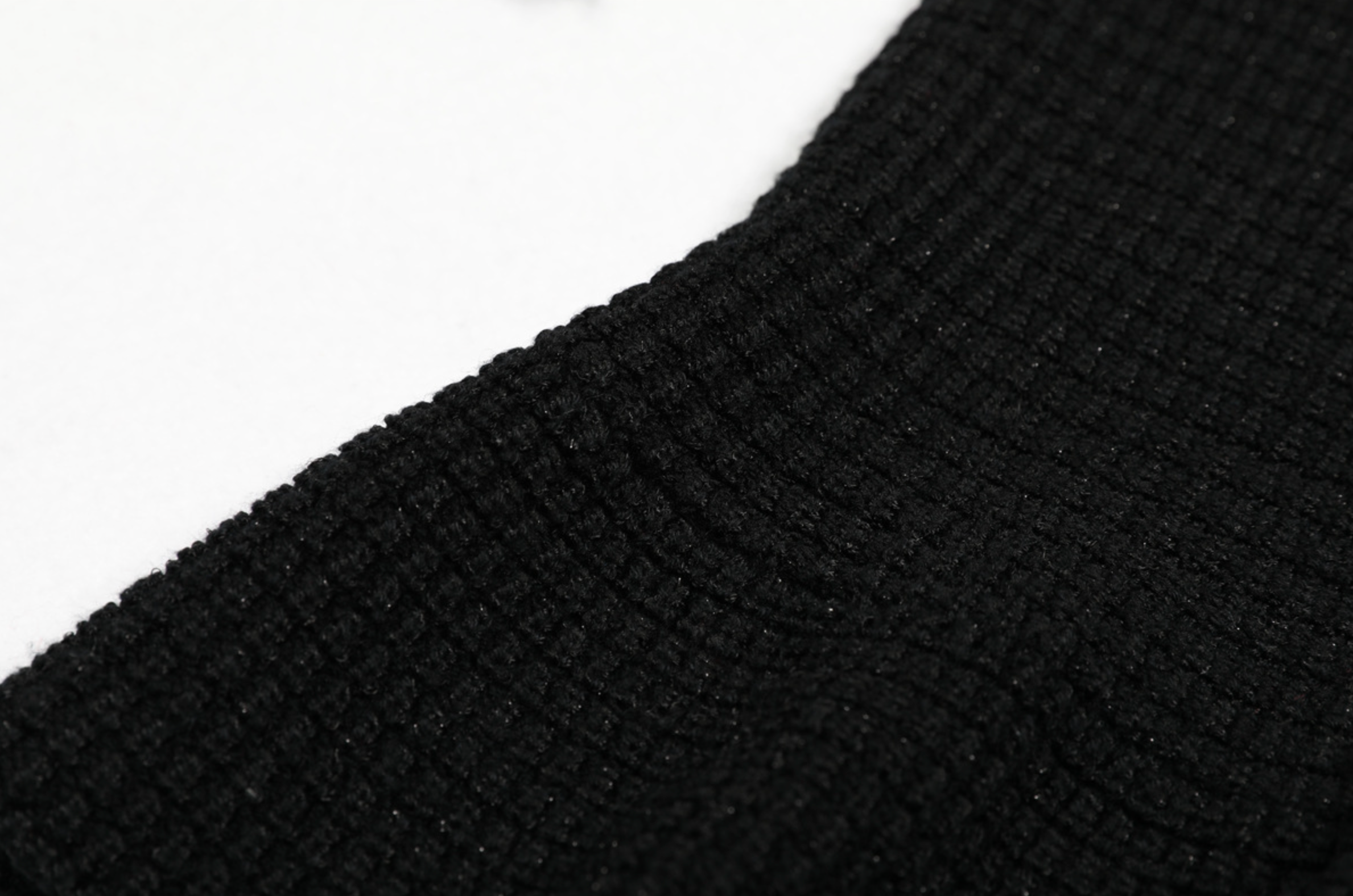 Black Pearl Trim Knit Mini Dress