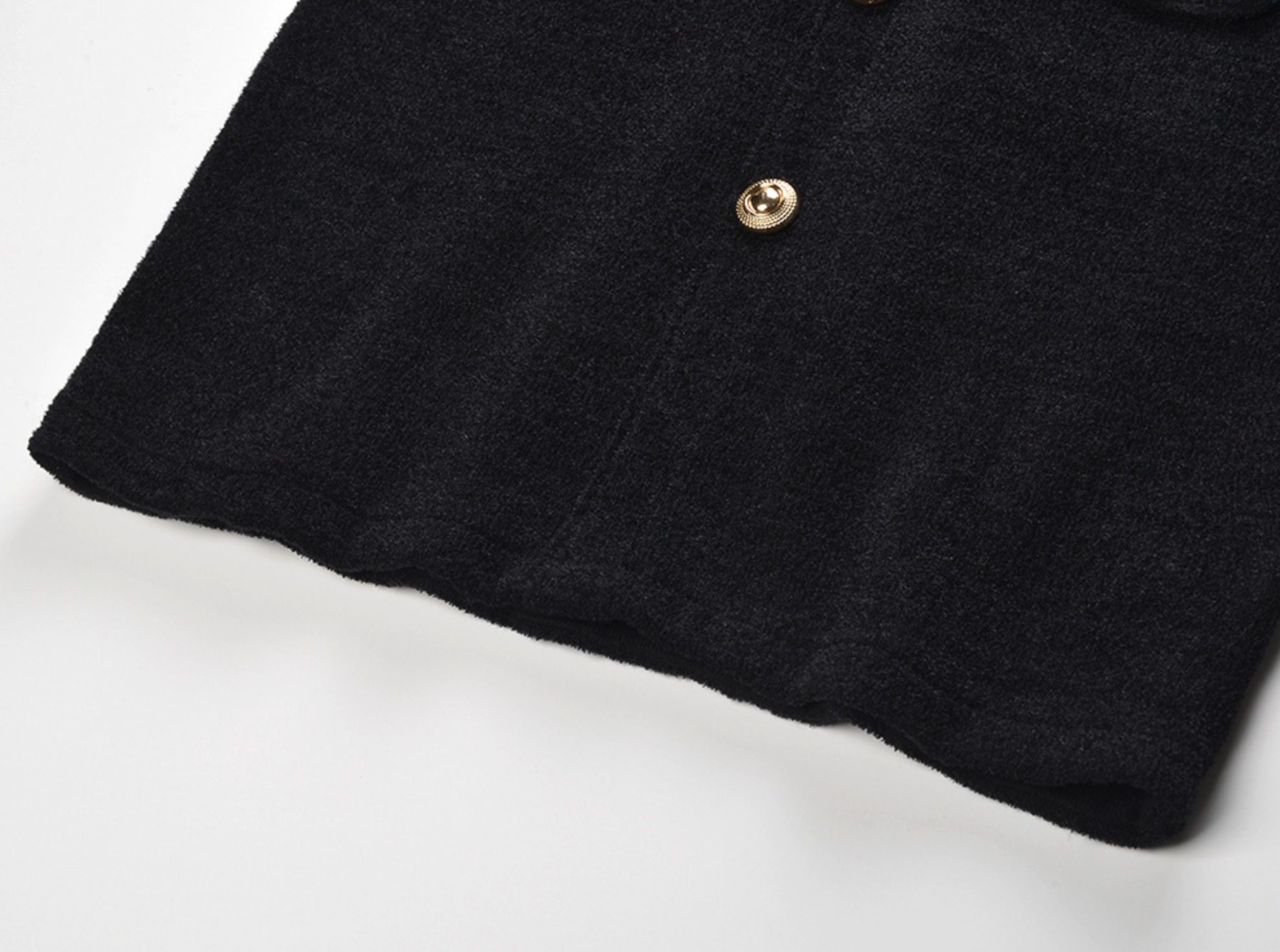 Black Chenille Knit Mini Dress